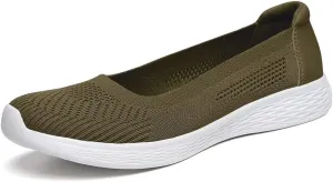 TIOSEBON Women's Comfortable Loafer Flat Foam Mesh Slip-On Walking Shoes