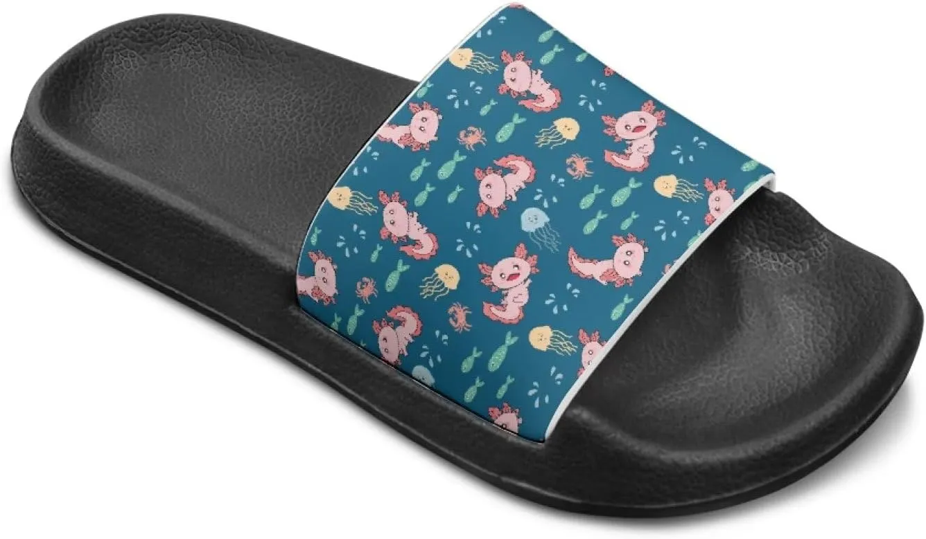 Toddler Slide Sandals Lightweight Slippers Slip Resistant Footwear Cushioned Thick Sole Beach Slides Pool Sandals