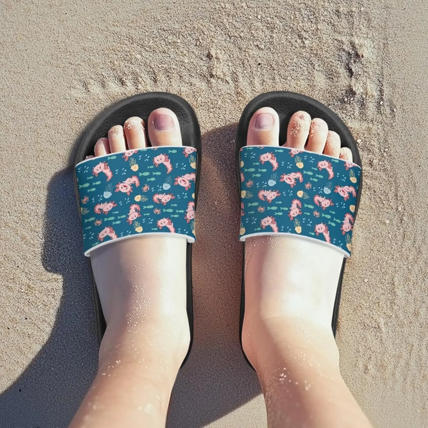 Toddler Slide Sandals Lightweight Slippers Slip Resistant Footwear Cushioned Thick Sole Beach Slides Pool Sandals