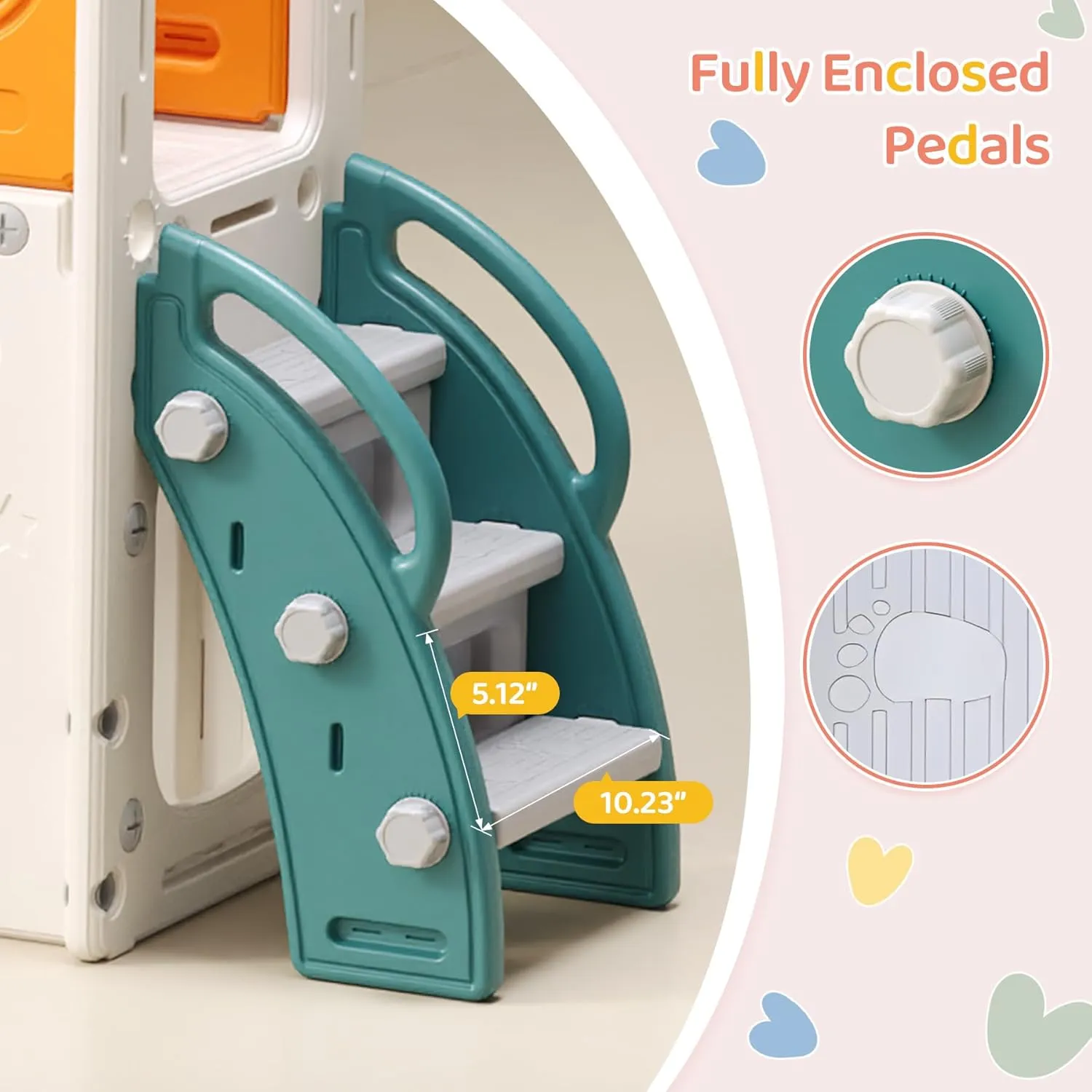 Toddler Slide, Swing and Slide for Toddlers Kids with Basketball Hoop Telescope Indoor Outdoor Slide Playset Playground