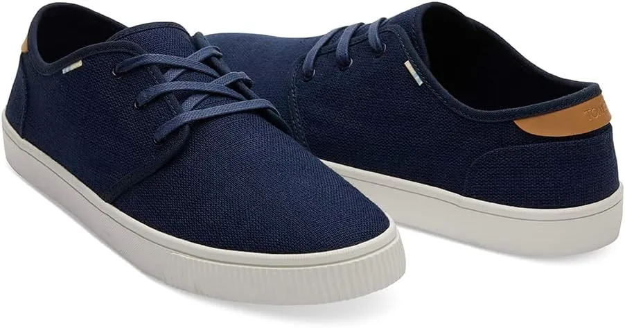 TOMS Mens Carlo Lace Up Sneakers Shoes Casual - Black