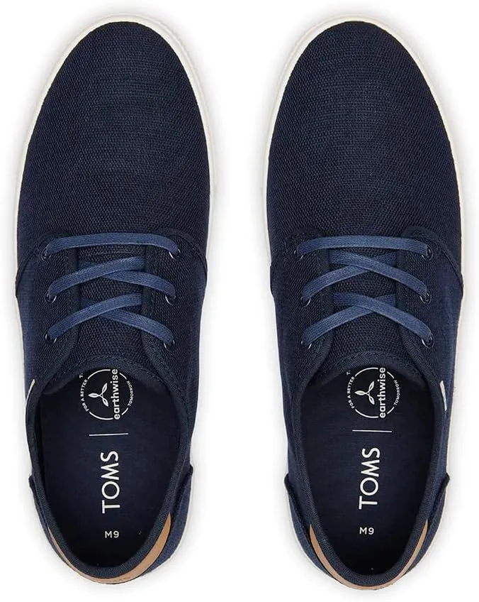 TOMS Mens Carlo Lace Up Sneakers Shoes Casual - Black