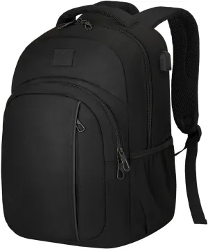 Travel Laptop Backpack,15.6 Inch Business Laptop backpack for Men Women with USB Charging Port,Water-Resistant Laptopack Weekender Daypack for Work College Computer