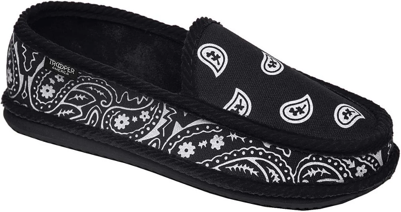 Troooper America KS-002 Bandanna Paisley Slip-On House Shoe Slippers