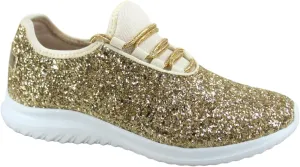TZ Lotus-08 Women's Comfort Slip On Fashion Color Glitter Walking Runing Flat Heel Sneakers Shoes