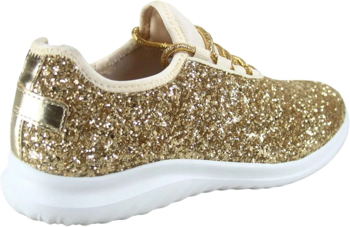 TZ Lotus-08 Women's Comfort Slip On Fashion Color Glitter Walking Runing Flat Heel Sneakers Shoes