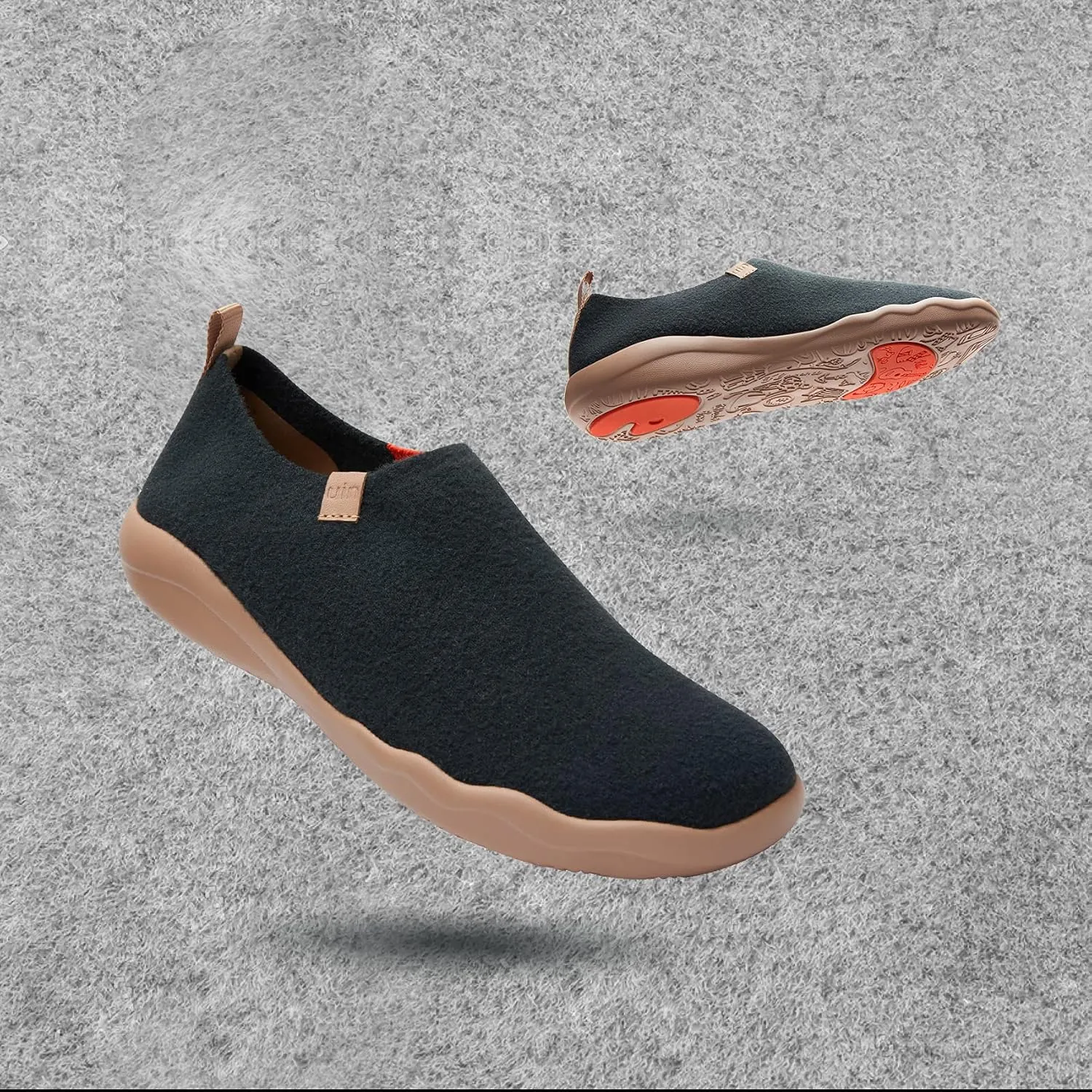 UIN Men's Walking Shoes Slip On Cow Suede Casual Lightweight Comfort Fashion Sneaker Cuenca