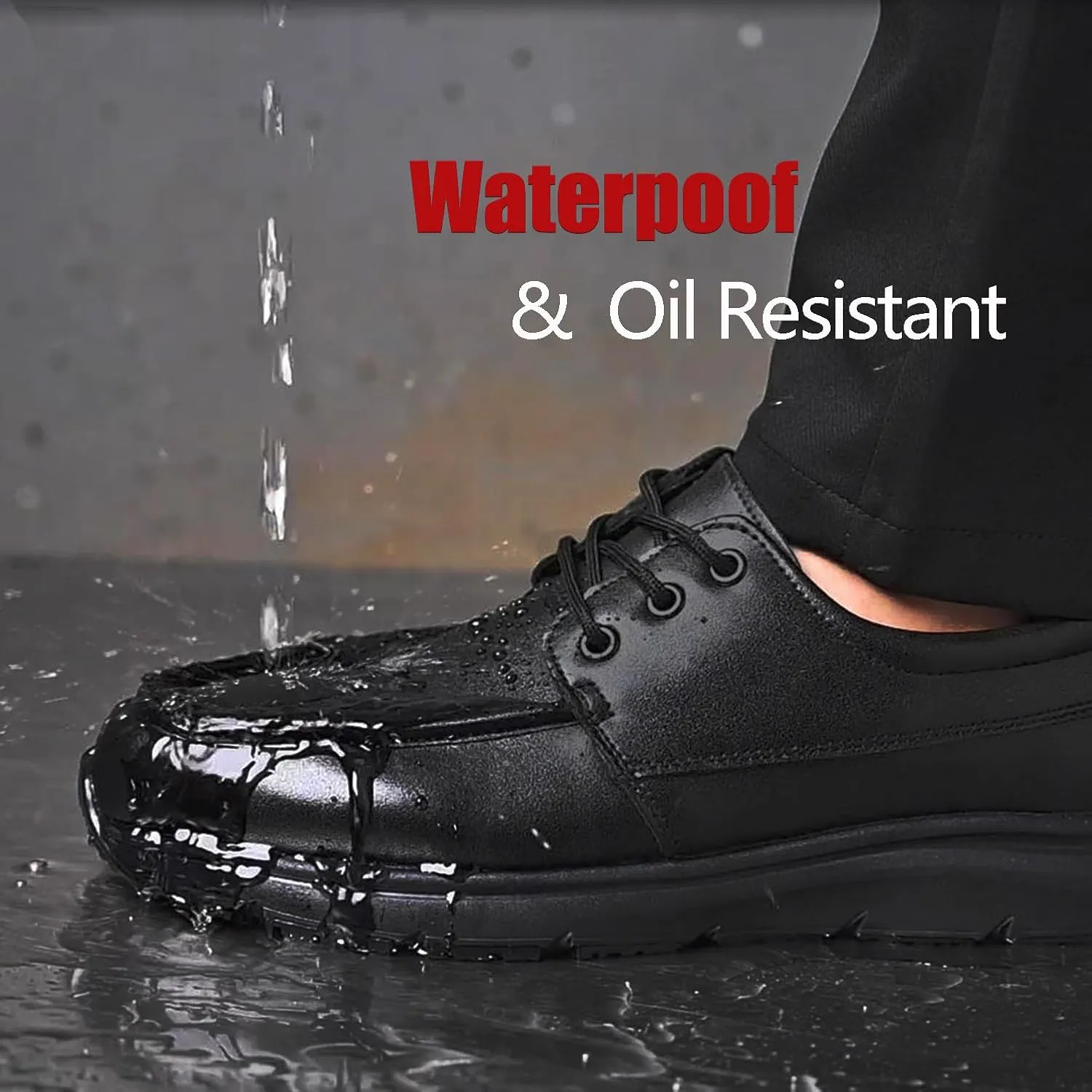 ulogu Non Slip Waterproof Shoes for Men Women丨Oil Resistant Slip On Work Loafers