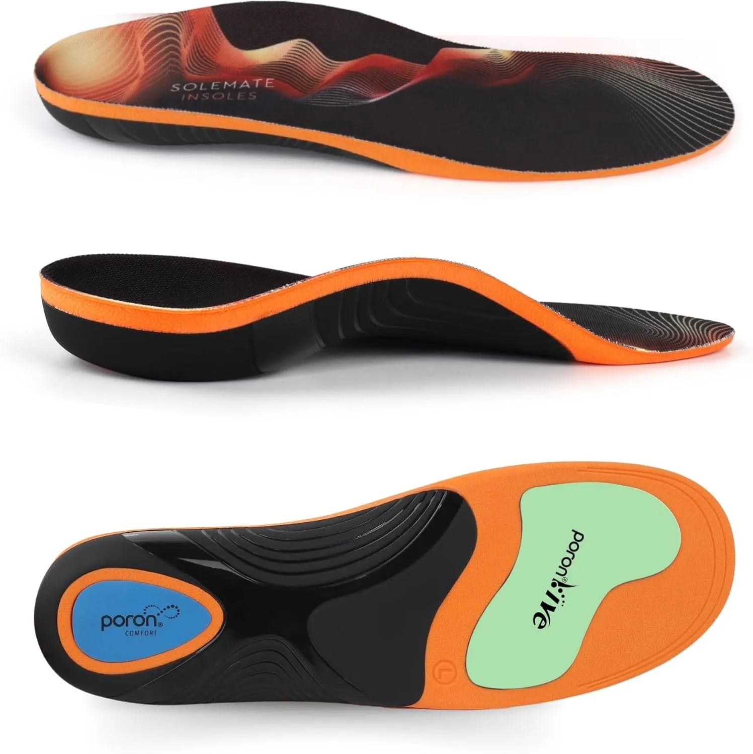 Ultimate Comfort Insoles for Men & Women - Arch Support, Heel Relief, Plantar Fasciitis Cure, Flat Foot Fix, Anti-Fatigue, Shock-Absorbing for Work Boots & Long Days on Your Feet