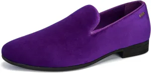 UUBARIS Mens Velvet Loafers Slip-on Dress Shoes Fashion Style Driving Shoes Classic Tuxedo Shoes Casual Oxford Shoes