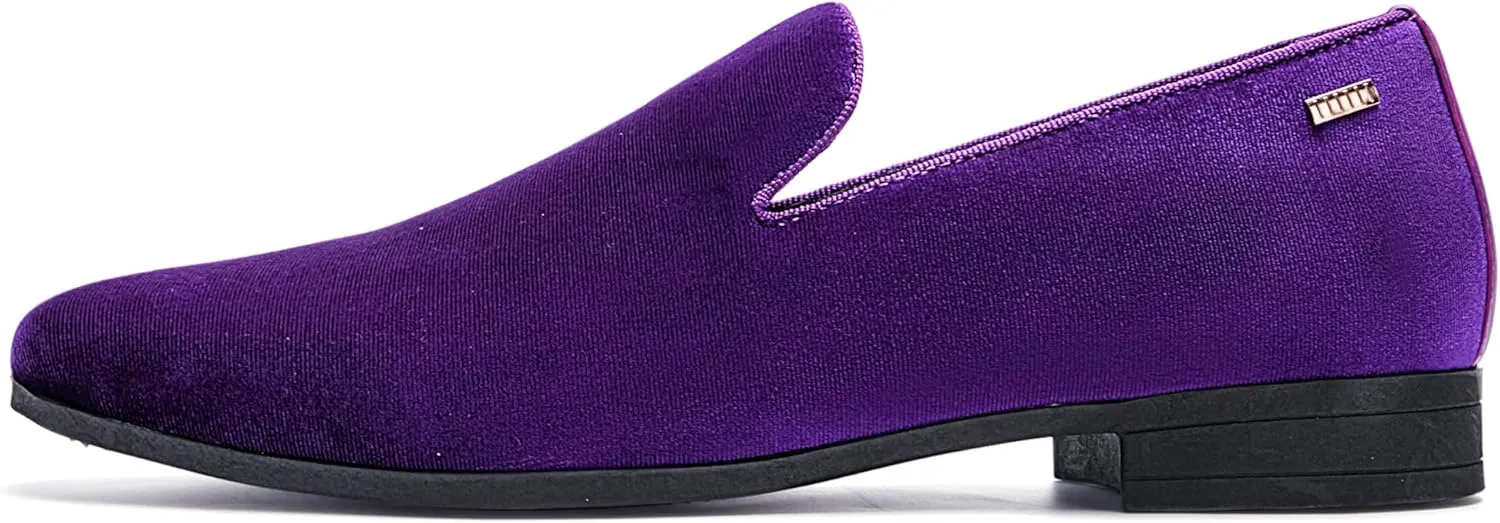 UUBARIS Mens Velvet Loafers Slip-on Dress Shoes Fashion Style Driving Shoes Classic Tuxedo Shoes Casual Oxford Shoes