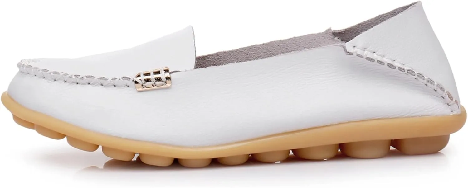 VenusCelia Women's Natural 2 Comfort Walking Flat Loafer