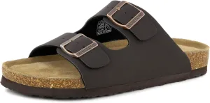 Verano Cork Sandals for Women – Cork Double Strap Sandals Women’s Summer Shoes – Comfortable Slide Sandals