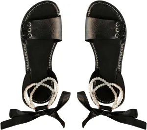 Verdusa Women's Open Toe Ankle Strap Leather Sandals Arch Support Flat Sandals