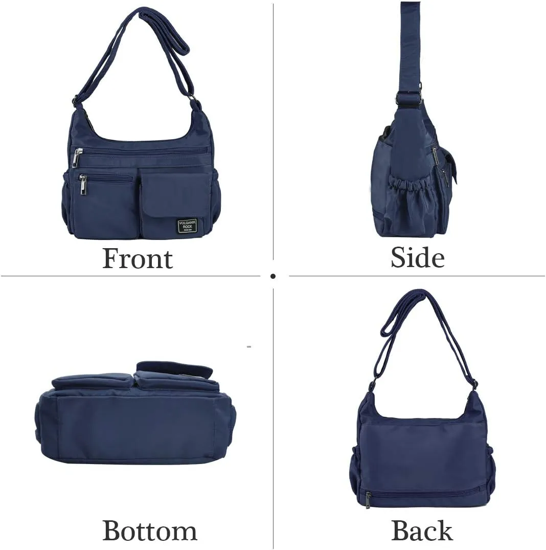 VOLGANIK ROCK Crossbody Bags for Women RFID Lightweight Travel Shoulder Bag Waterproof Nylon purses and handbags Pocketbook