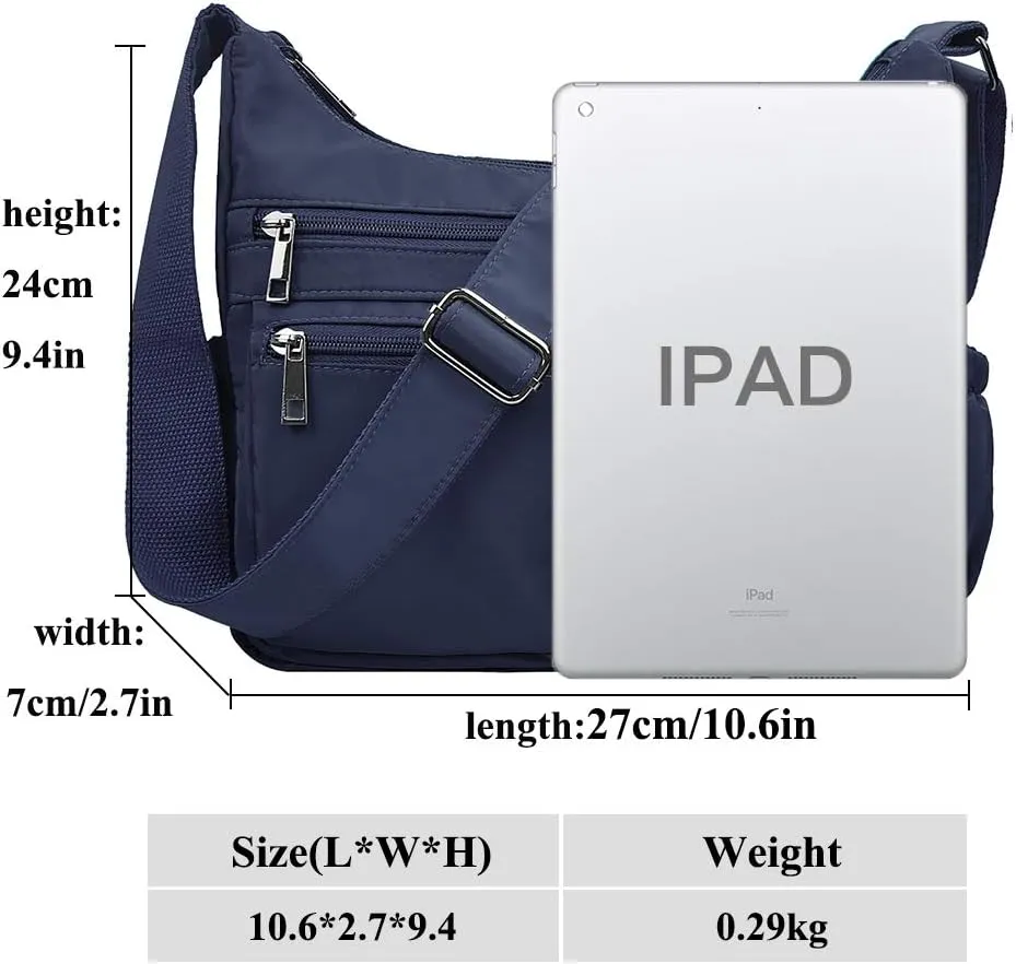 VOLGANIK ROCK Crossbody Bags for Women RFID Lightweight Travel Shoulder Bag Waterproof Nylon purses and handbags Pocketbook