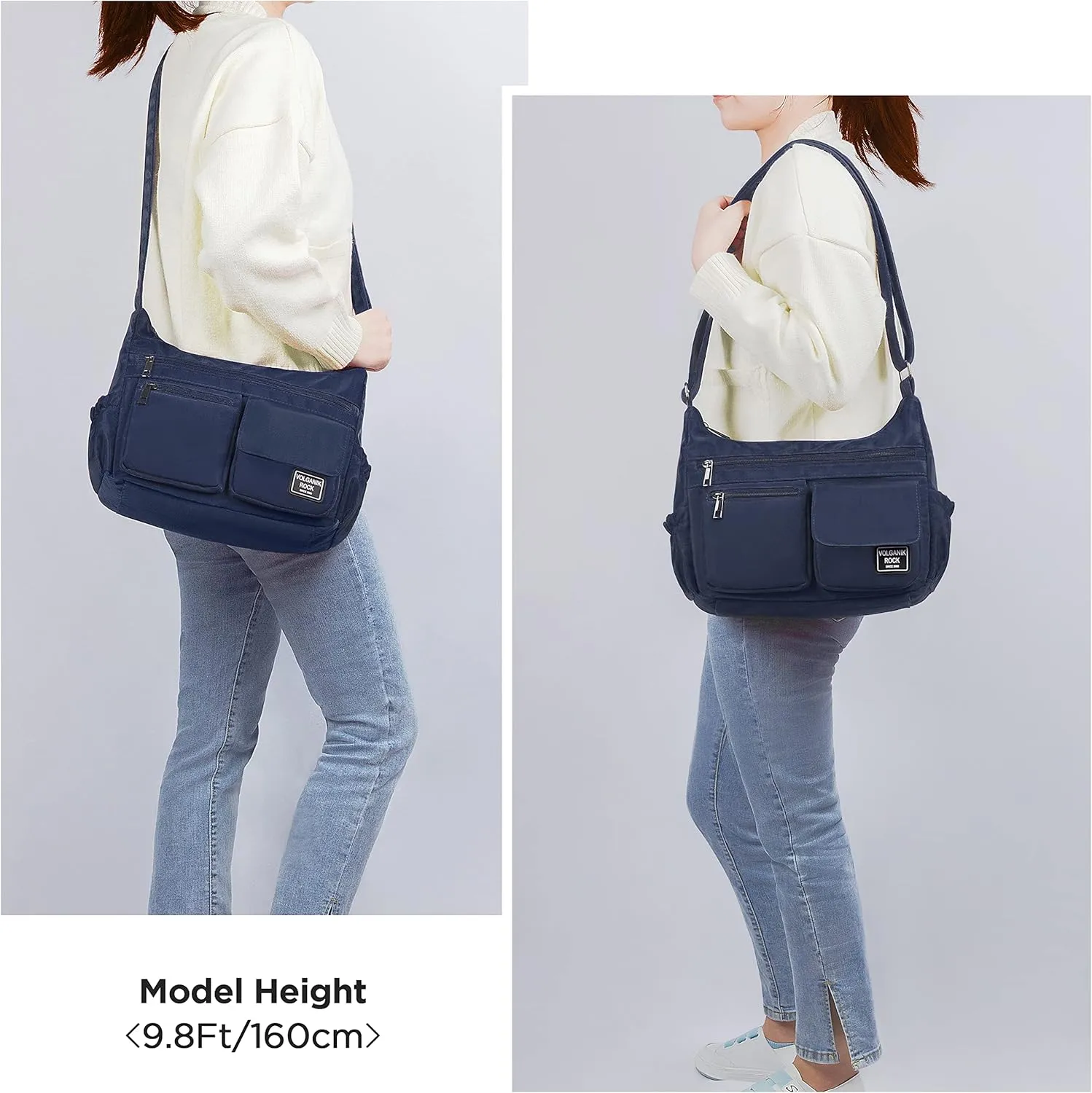 VOLGANIK ROCK Crossbody Bags for Women RFID Lightweight Travel Shoulder Bag Waterproof Nylon purses and handbags Pocketbook
