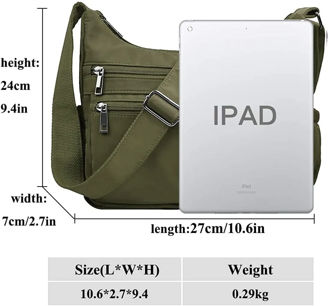 VOLGANIK ROCK Crossbody Bags for Women RFID Lightweight Travel Shoulder Bag Waterproof Nylon purses and handbags Pocketbook