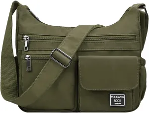 VOLGANIK ROCK Crossbody Bags for Women RFID Lightweight Travel Shoulder Bag Waterproof Nylon purses and handbags Pocketbook