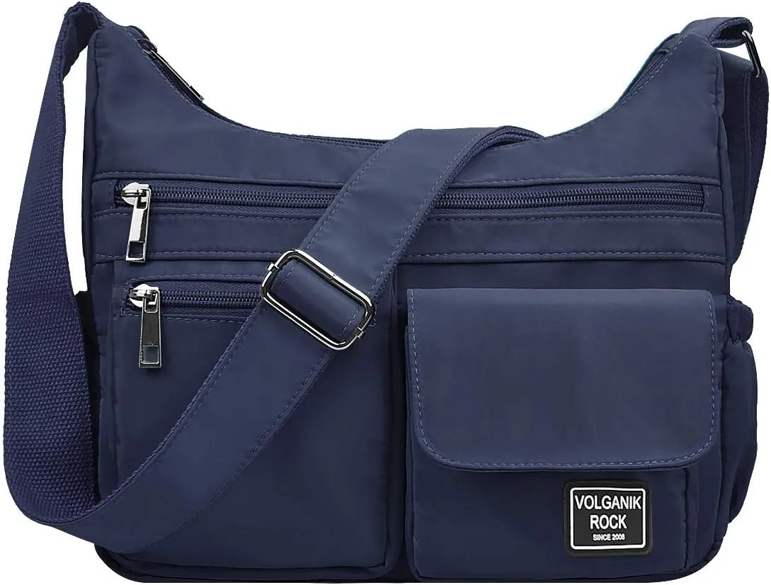 VOLGANIK ROCK Crossbody Bags for Women RFID Lightweight Travel Shoulder Bag Waterproof Nylon purses and handbags Pocketbook