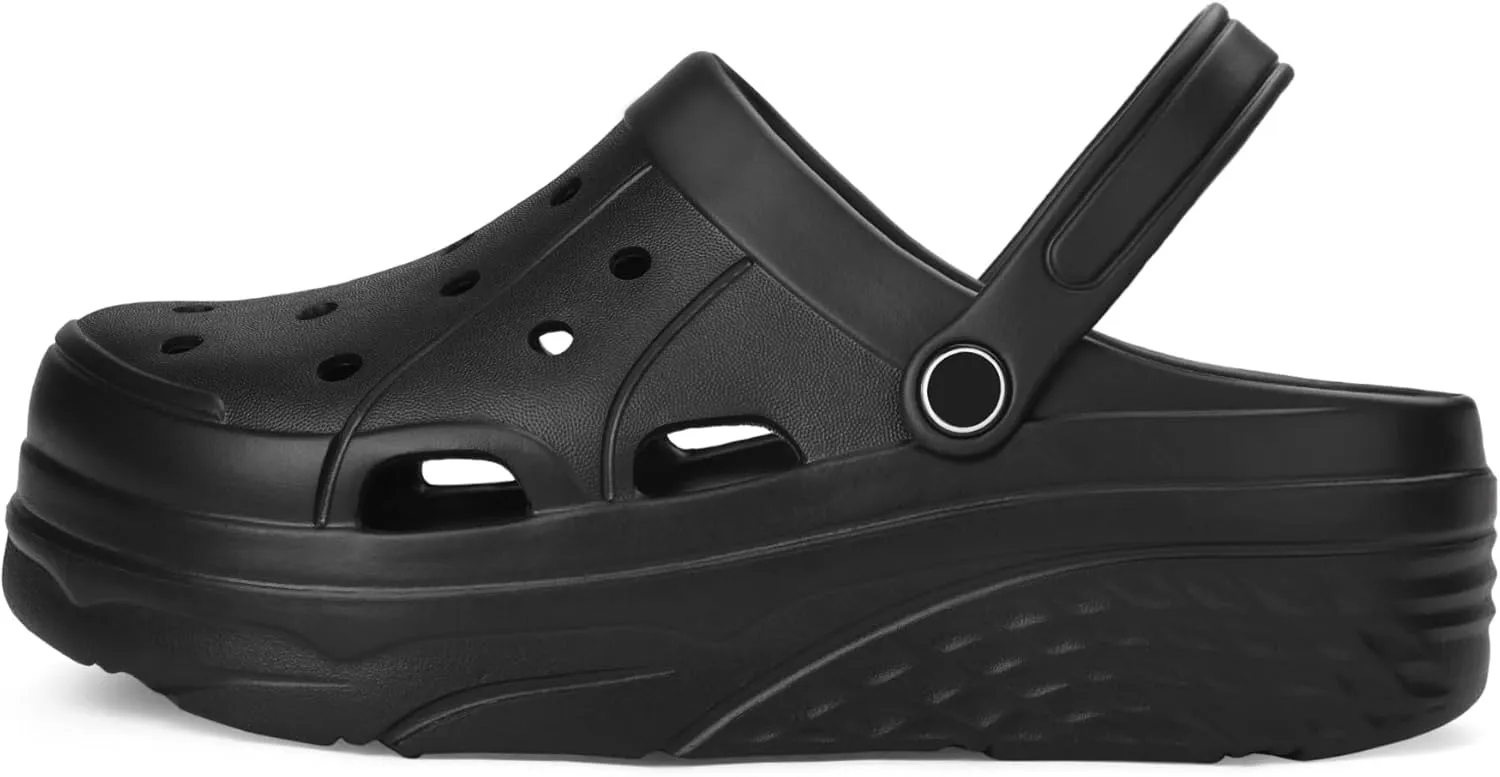 VONMAY Women's Platform Clogs Garden Shoes with Arch Support Comfortable Slip-on Slide Sandals Beach Slippers