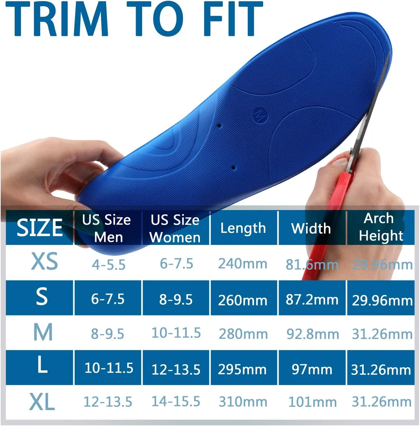 Walkomfy Arch Support Insoles for Women Men - Plantar Fasciitis Relief Orthotics Gel Shoe Inserts for Flat Feet Foot Fatigue, Over Pronation, Knee Back Pain - Stay on Your Feet Longer