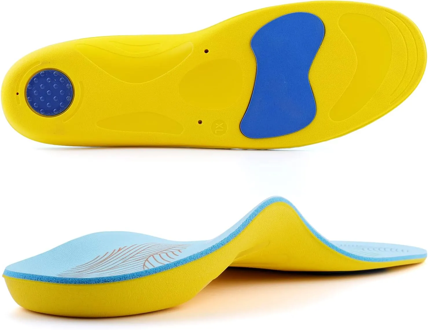 Walkomfy Pain Relief Orthotics,Plantar Fasciitis High Arch Support Insoles for Women Men,Orthotic Shoe Inserts for Flat Feet,Metatarsalgia,Heel Pain,Work Boots Gel Insoles for Standing All Day
