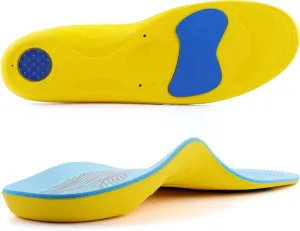Walkomfy Pain Relief Orthotics,Plantar Fasciitis High Arch Support Insoles for Women Men,Orthotic Shoe Inserts for Flat Feet,Metatarsalgia,Heel Pain,Work Boots Gel Insoles for Standing All Day