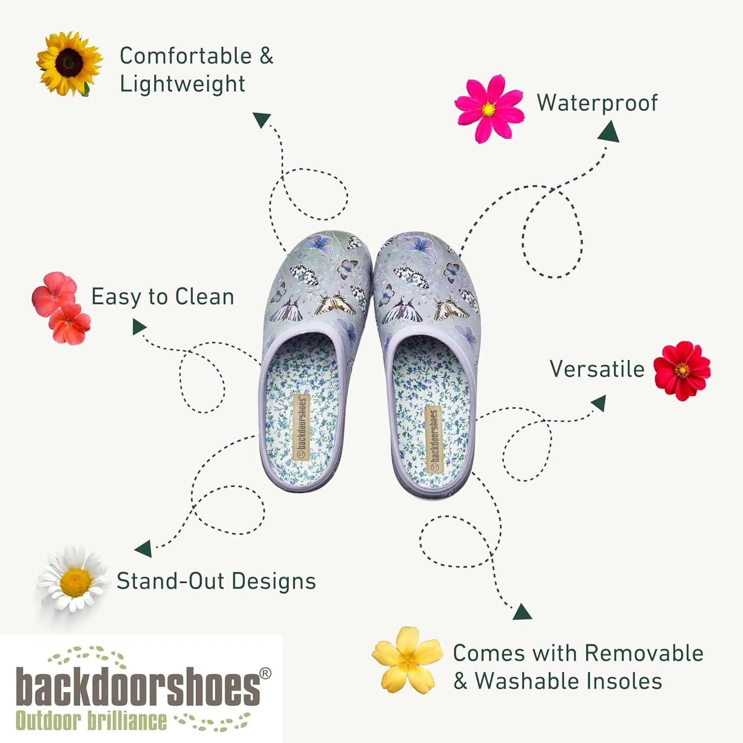 Waterproof Premium Garden Clog Shoes for Women with Arch Support