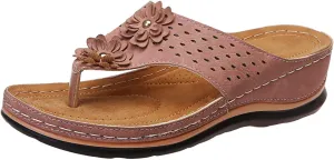 Wedge Sandals for Women Orthopedic Sandals with Arch Support Wedges Thong Sandals Slides Open Toe Flip Flops Sandals
