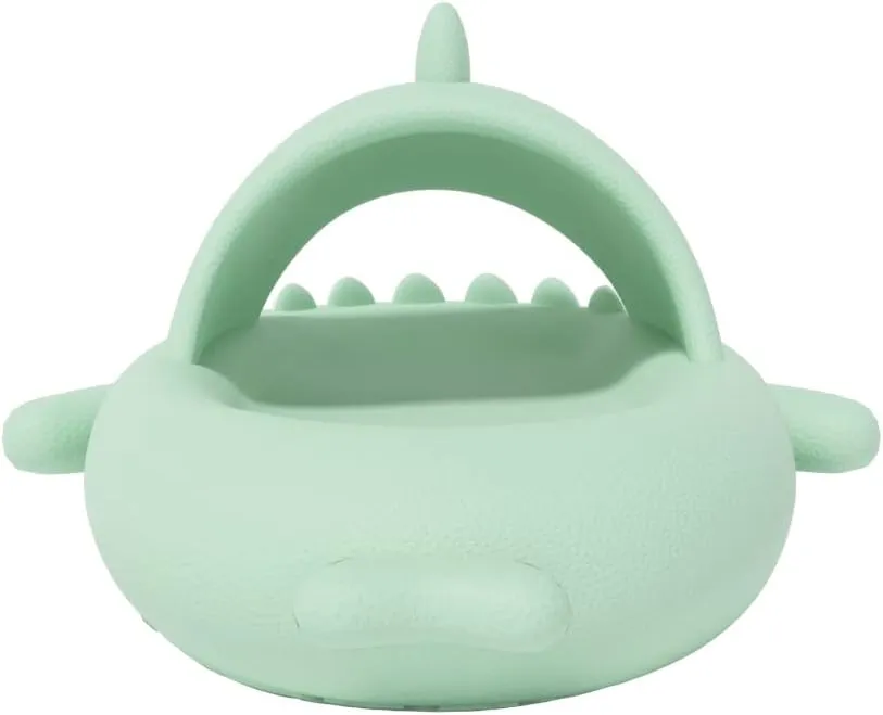 welltree Shark Slides for Women and Men Novelty Pillow Slippers Open Toe Shark Sandals Cushioned Cloud Slides