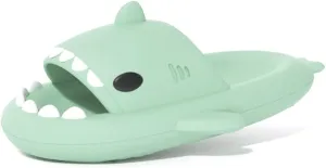 welltree Shark Slides for Women and Men Novelty Pillow Slippers Open Toe Shark Sandals Cushioned Cloud Slides