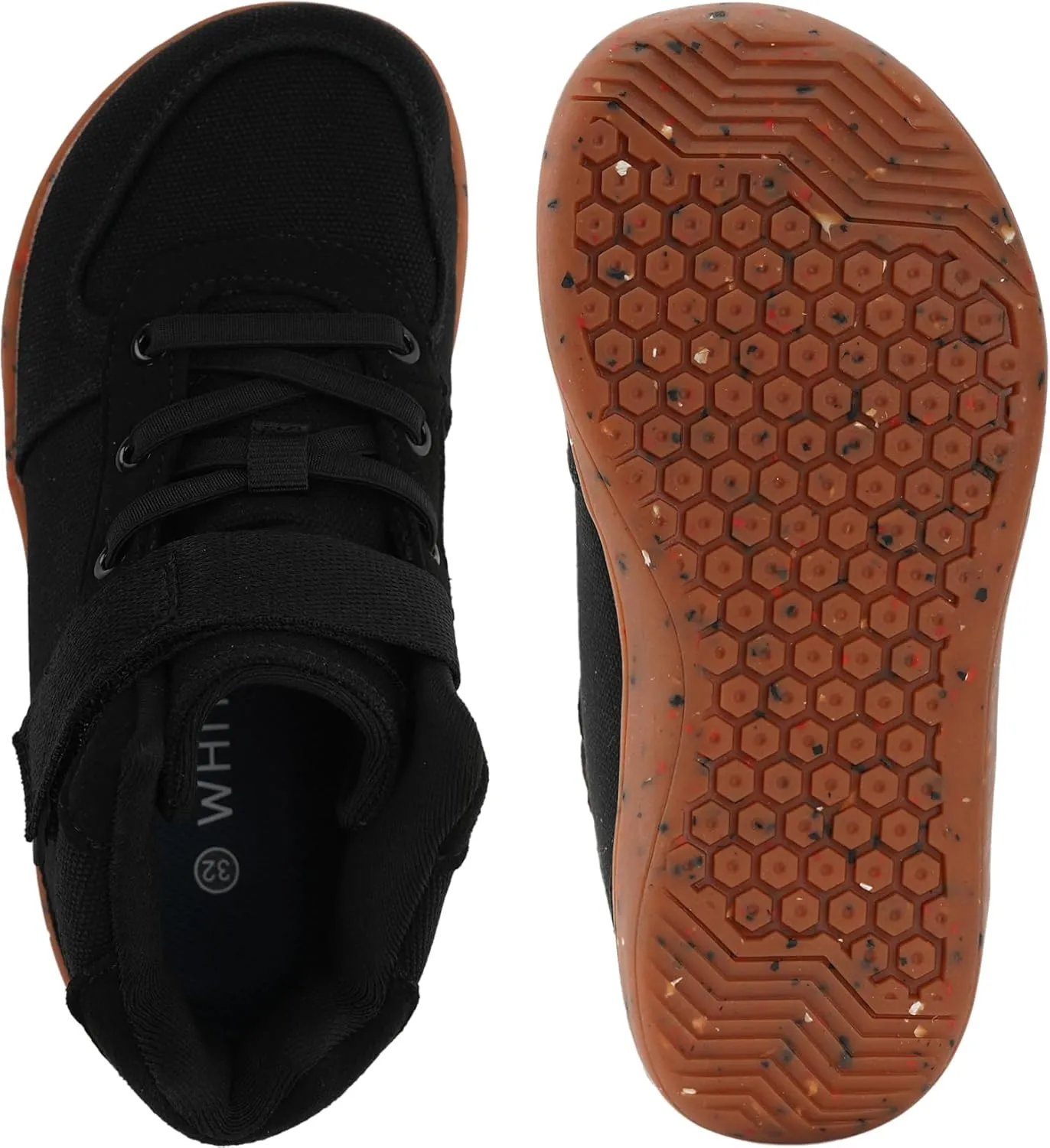 WHITIN High Top Boys/Girls Wide Barefoot Shoes   Zero Drop   Minimalist Sneaker for Little/Big Kids