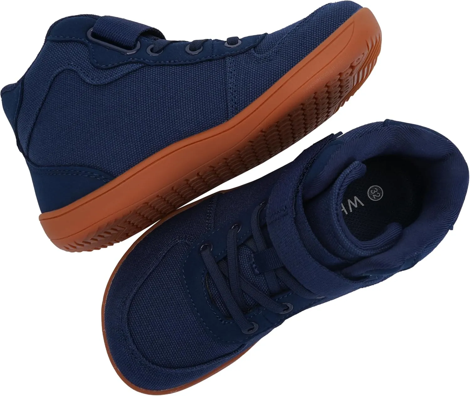 WHITIN High Top Boys/Girls Wide Barefoot Shoes   Zero Drop   Minimalist Sneaker for Little/Big Kids
