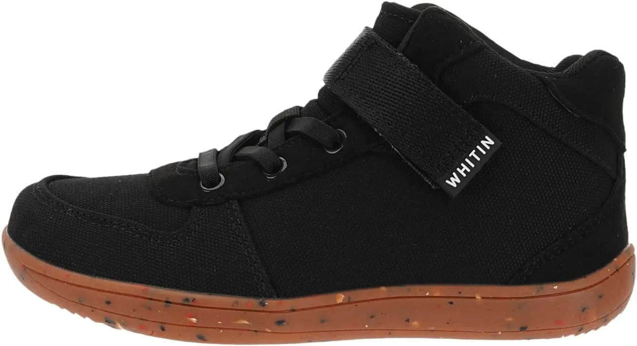 WHITIN High Top Boys/Girls Wide Barefoot Shoes   Zero Drop   Minimalist Sneaker for Little/Big Kids