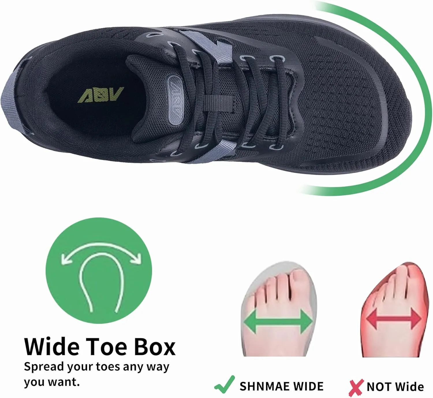 Wide Toe Box Shoes Women Arch Support Walking Shoes Plantar Fasciitis Orthotic Tennis Sneakers