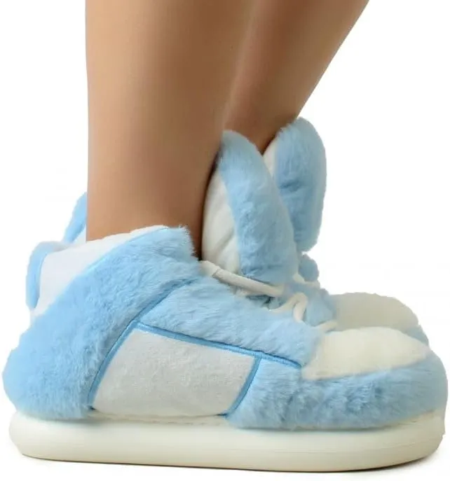 Wild Diva Slippy-01 Women's Lace Up Fur Detail Closed Toe Sneaker Slippers