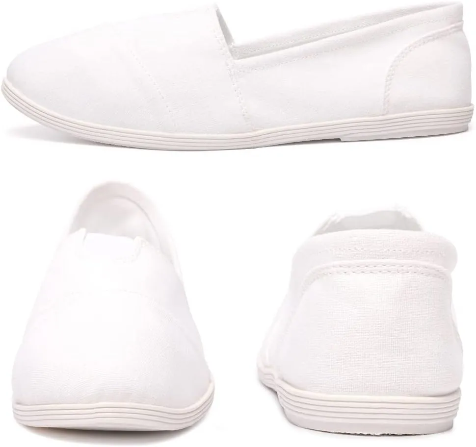 Womens Alpargata Slip On Loafer Flat Shoes Soft Daily Slip-On Casual Arch Support Sneaker Classic Flats Breathable Women's Loafer Canvas Walking Shoes