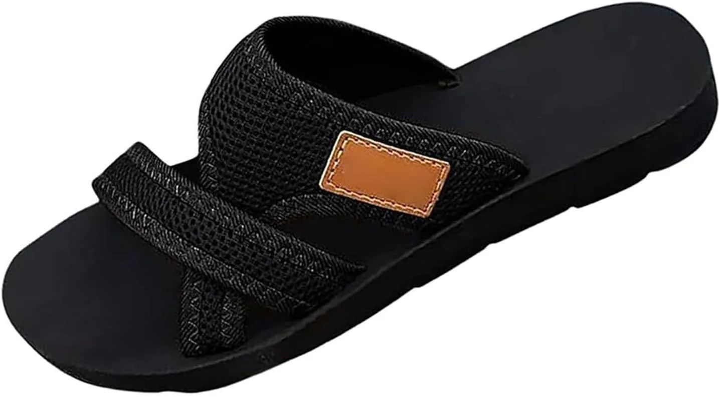 Women's Arch Support Flip Flops Mesh Sandals - Breathable Casual Beach Walking Cushioned Orthopedic Sandals Footwear