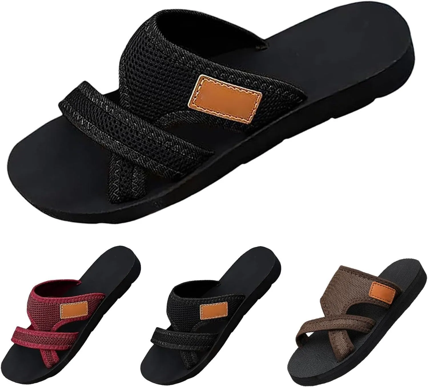 Women's Arch Support Flip Flops Mesh Sandals - Breathable Casual Beach Walking Cushioned Orthopedic Sandals Footwear