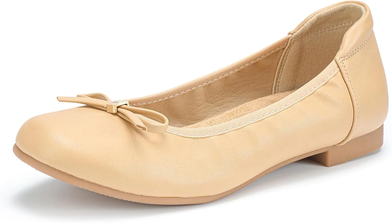 Women's Comfortable Ballet Flats Round Toe Flat Shoes for Women Bow Dressy Flats Shoes with Arch Support Insole
