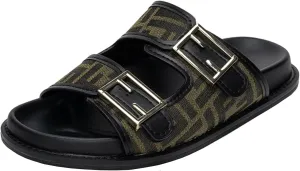 Women's Double Buckle Sandals Summer Arch Support Slip On Slide Sandals