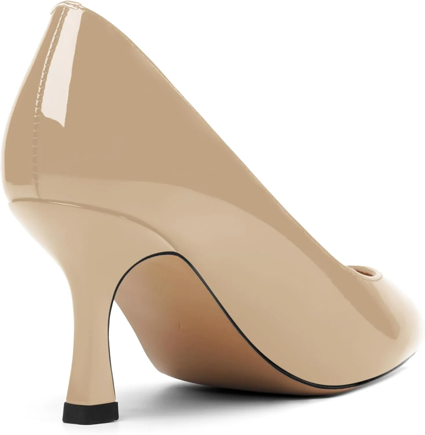 Womens Dress Pointed Toe Wedding Patent Slip On Spool High Heel Pumps Shoes 3 Inch
