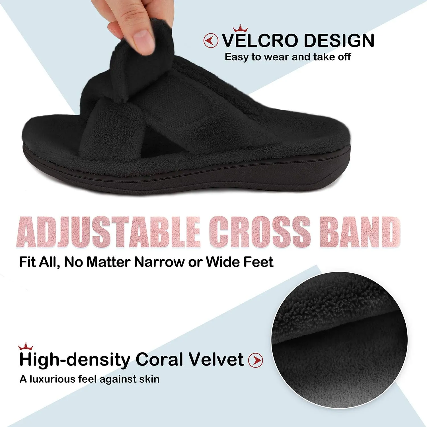 Women's Fuzzy Orthotic Arch Support Slippers Orthopedic Plantar Fasciitis Furry House Slide Slippers