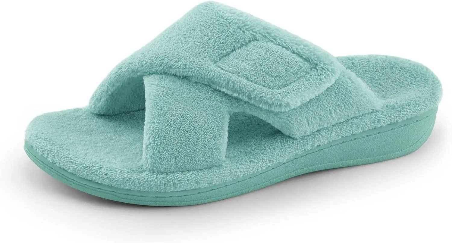 Women's Fuzzy Orthotic Arch Support Slippers Orthopedic Plantar Fasciitis Furry House Slide Slippers