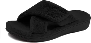 Women's Fuzzy Orthotic Arch Support Slippers Orthopedic Plantar Fasciitis Furry House Slide Slippers