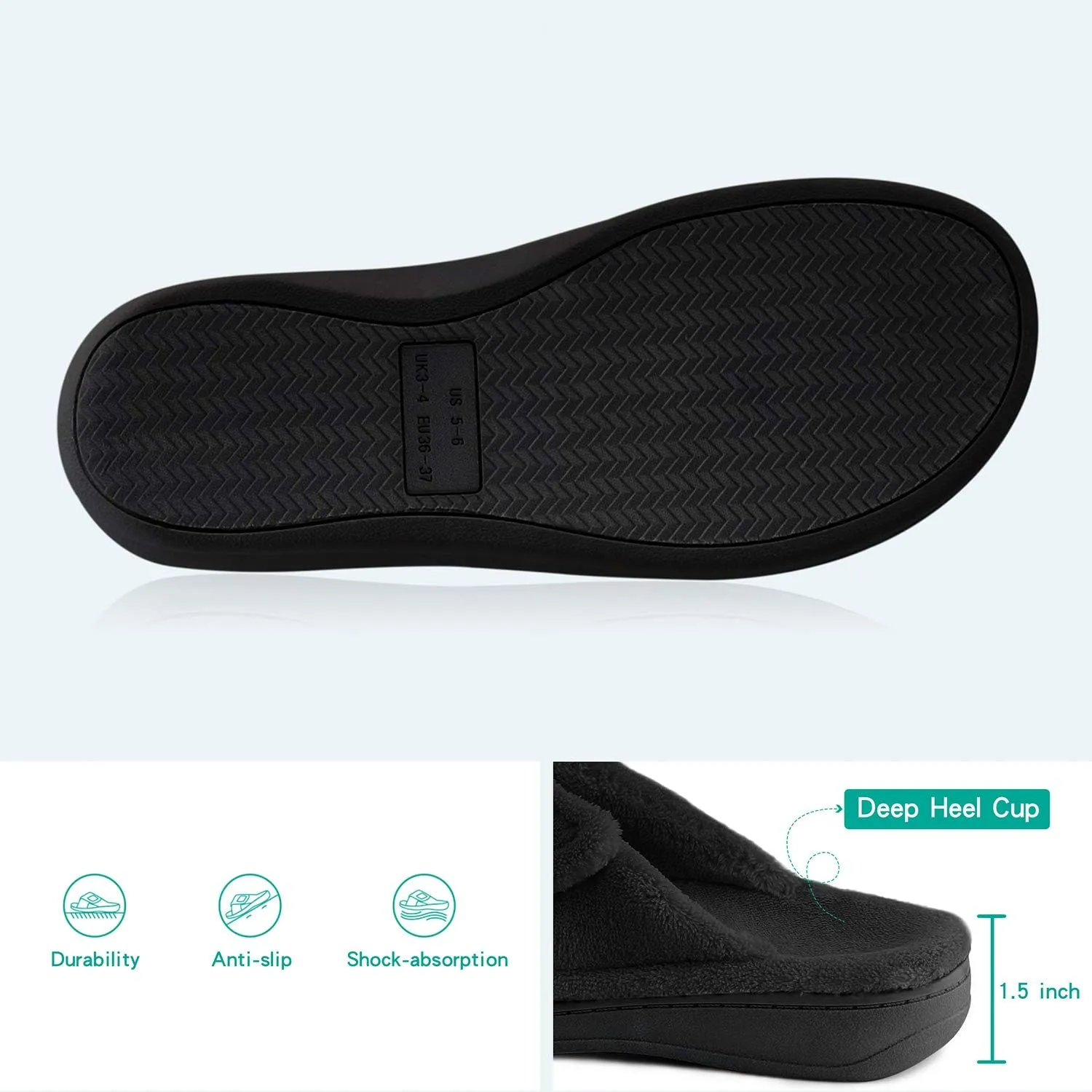 Women's Fuzzy Orthotic Arch Support Slippers Orthopedic Plantar Fasciitis Furry House Slide Slippers