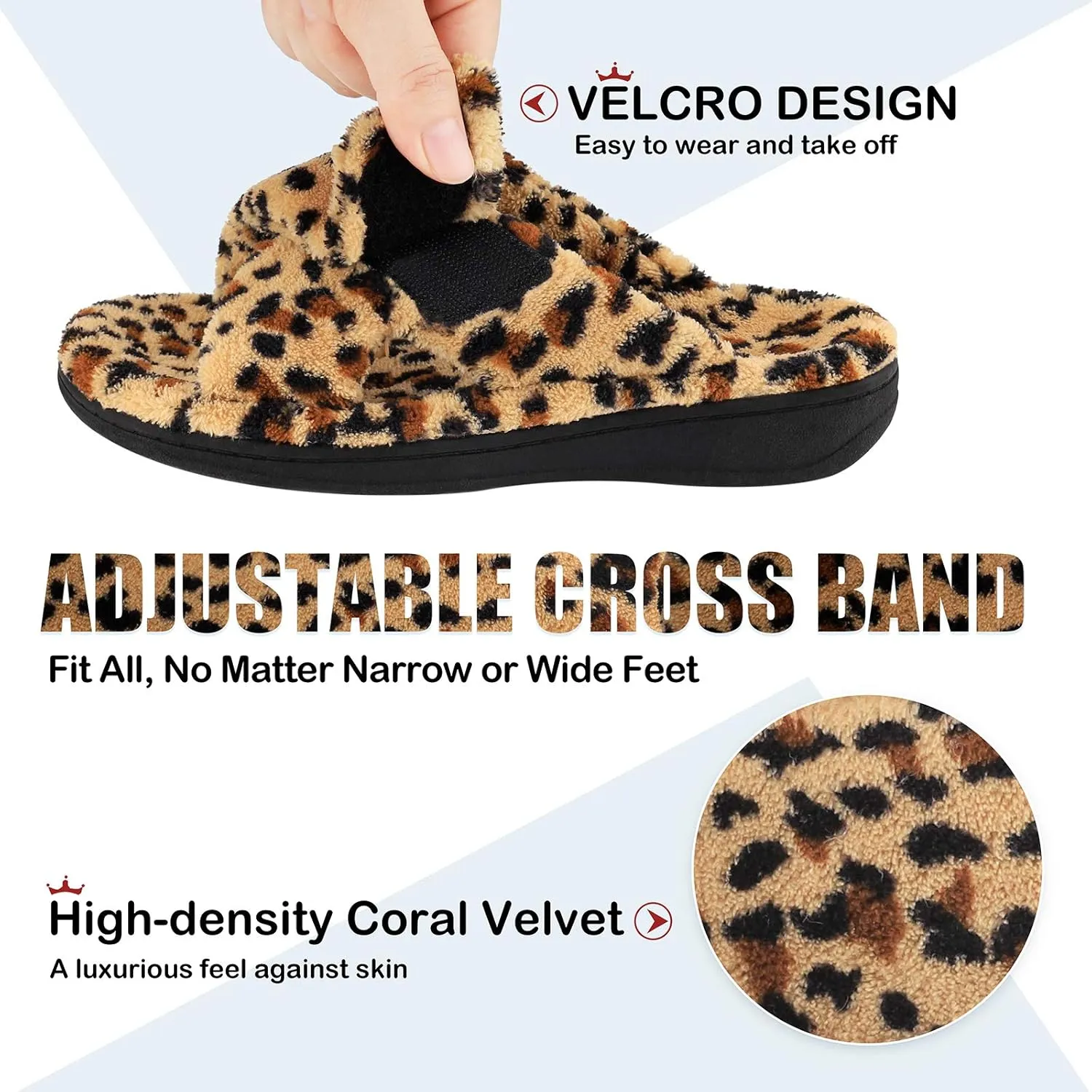 Women's Fuzzy Orthotic Arch Support Slippers Orthopedic Plantar Fasciitis Furry House Slide Slippers