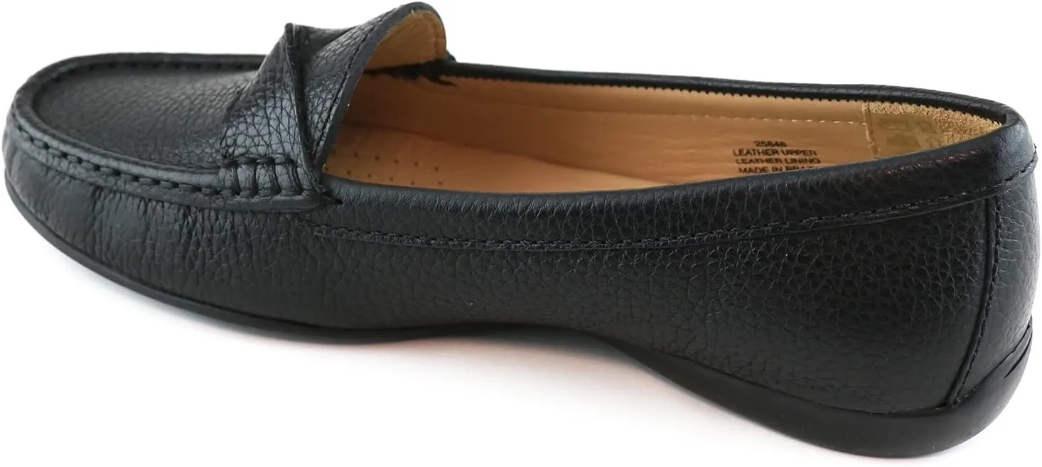 Women's Genuine Leather Casual Comfort Slip on Loafers
