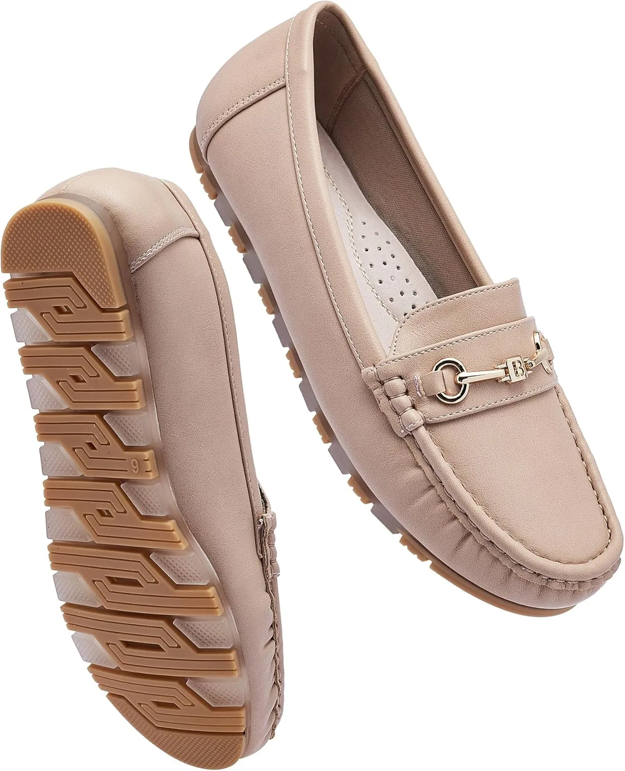 Women's Loafers Casual Slip on Flat Shoes Womens Penny Loafers Moccasions Comfort Dressy Work Shoes